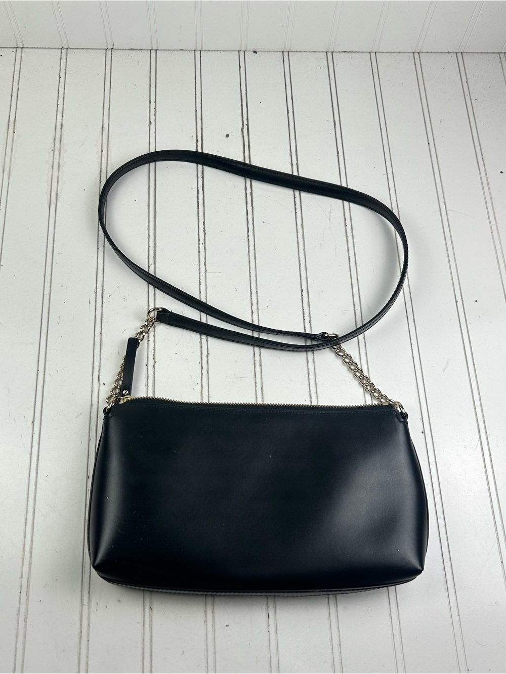 Kate Spade Vintage Y2K Sawyer Street Declan Black Leather Crossbody Bag w Bow - Picture 4 of 11
